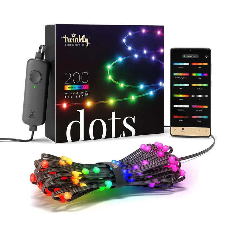 Twinkly 200L RGB Dots Light String - 10m - إضاءة